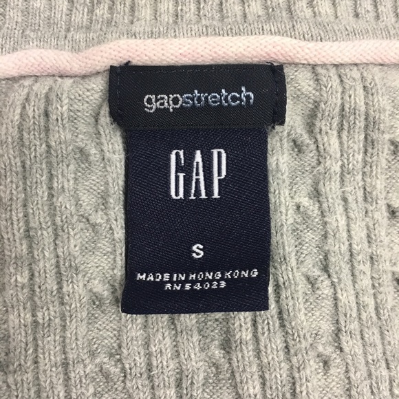 GAP v-neck cable knit short sleeve sweater - Picture 3 of 4